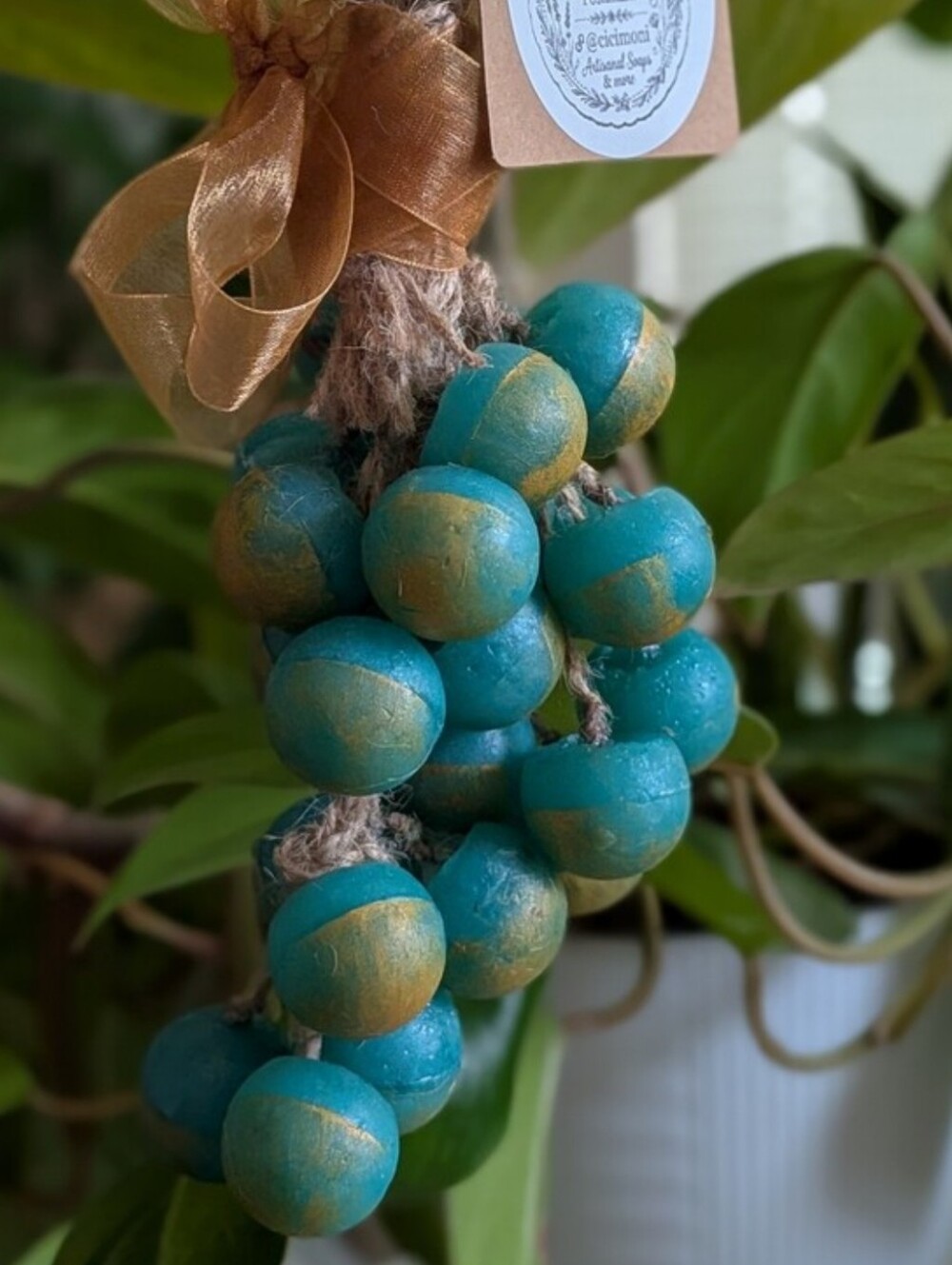 🫐🍋Handcrafted GIFT Aloe Blueberry Lemonade Soap Grapes on a Rope GIFT